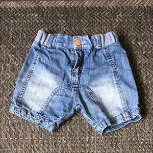 Toddler Blue Denim Elastic-Waist Shorts
